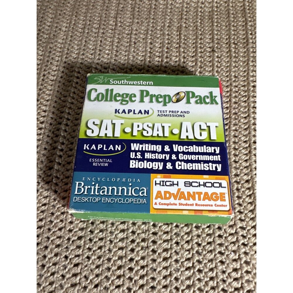 College Prep Pack SAT PSAT ACT Kaplan Test Prep Britannica Encyclopedia 2008 PC